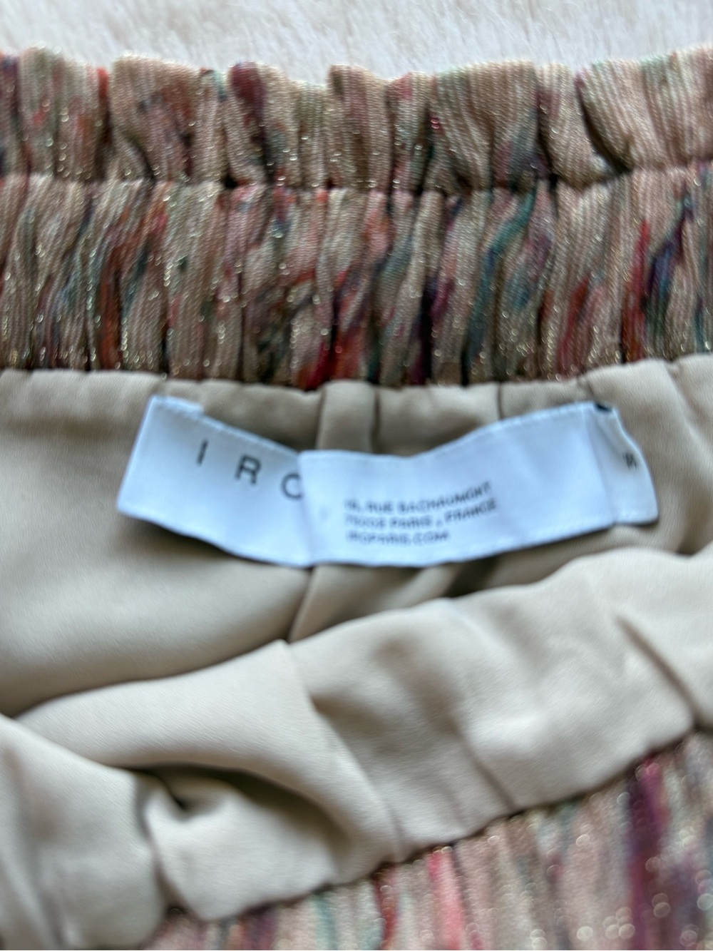 IRO Beige Multicolor Ruffle High-Low Skirt - Picture 4 of 5